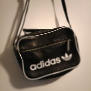 Adidas Black Belt Bag with White Accents